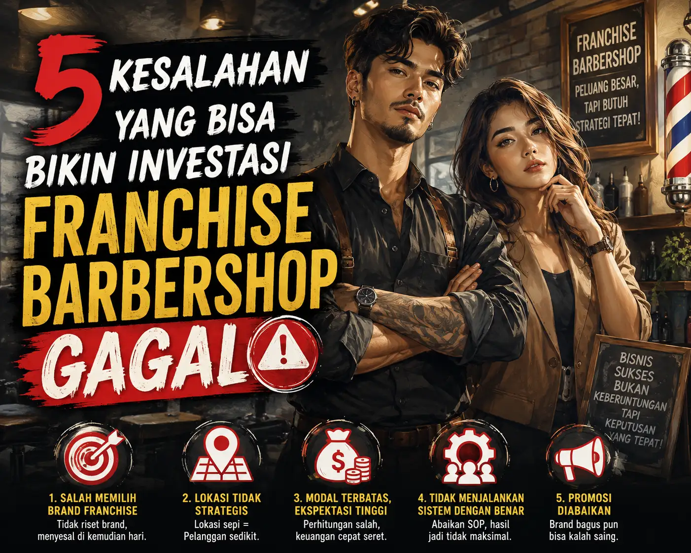 5 Kesalahan yang Bisa Bikin Investasi Franchise Barbershop Gagal