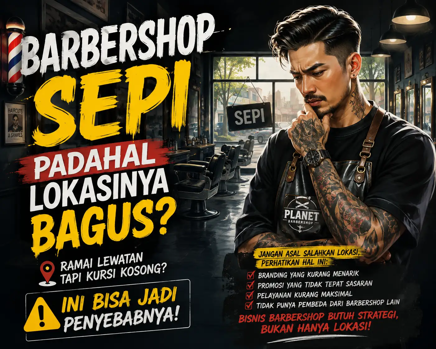 Barbershop Sepi Padahal Lokasinya Bagus? Ini Bisa Jadi Penyebabnya